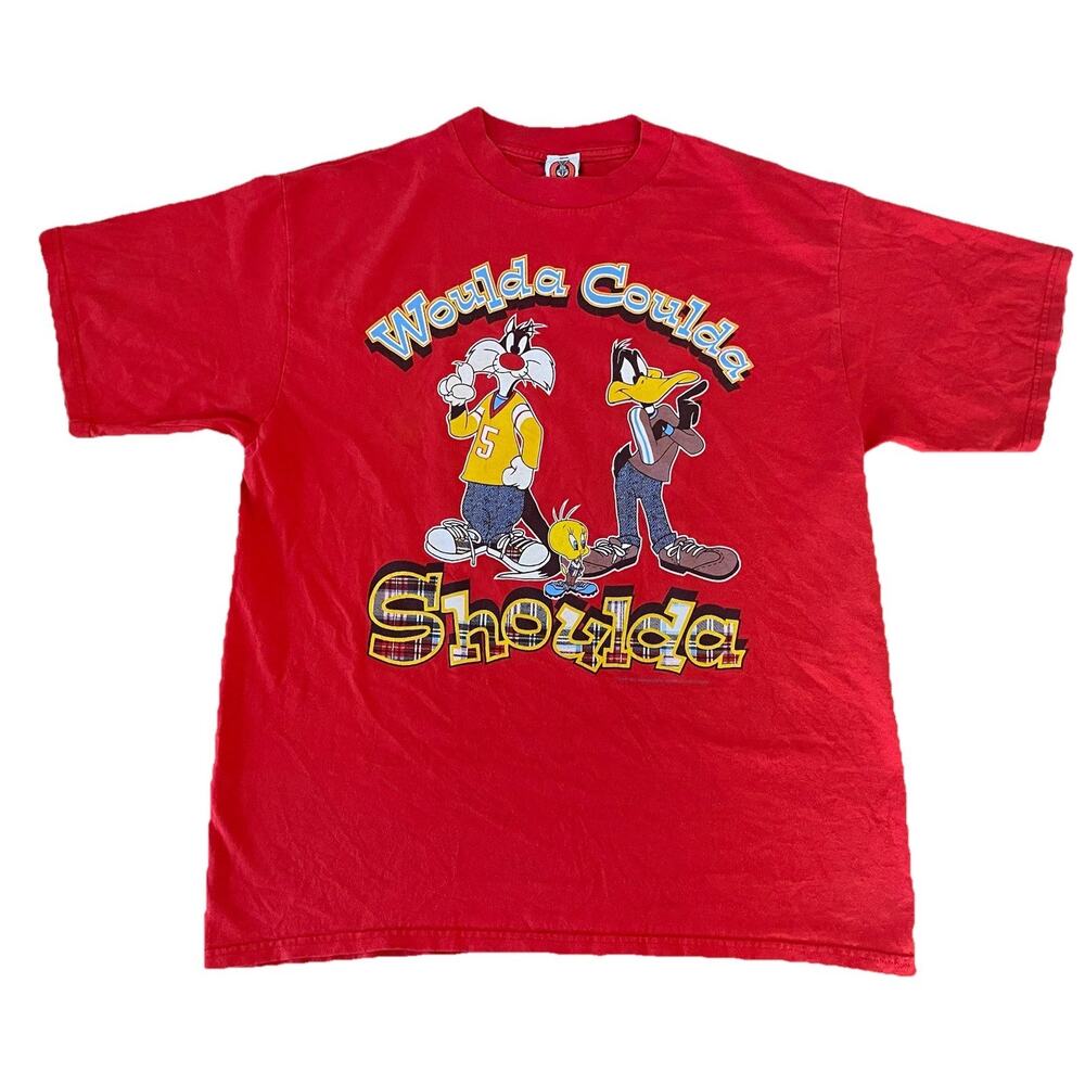 Vintage Looney Tunes Woulda Coulda Shoulda But I Didn’t T-Shirt Tweety 1997 xl